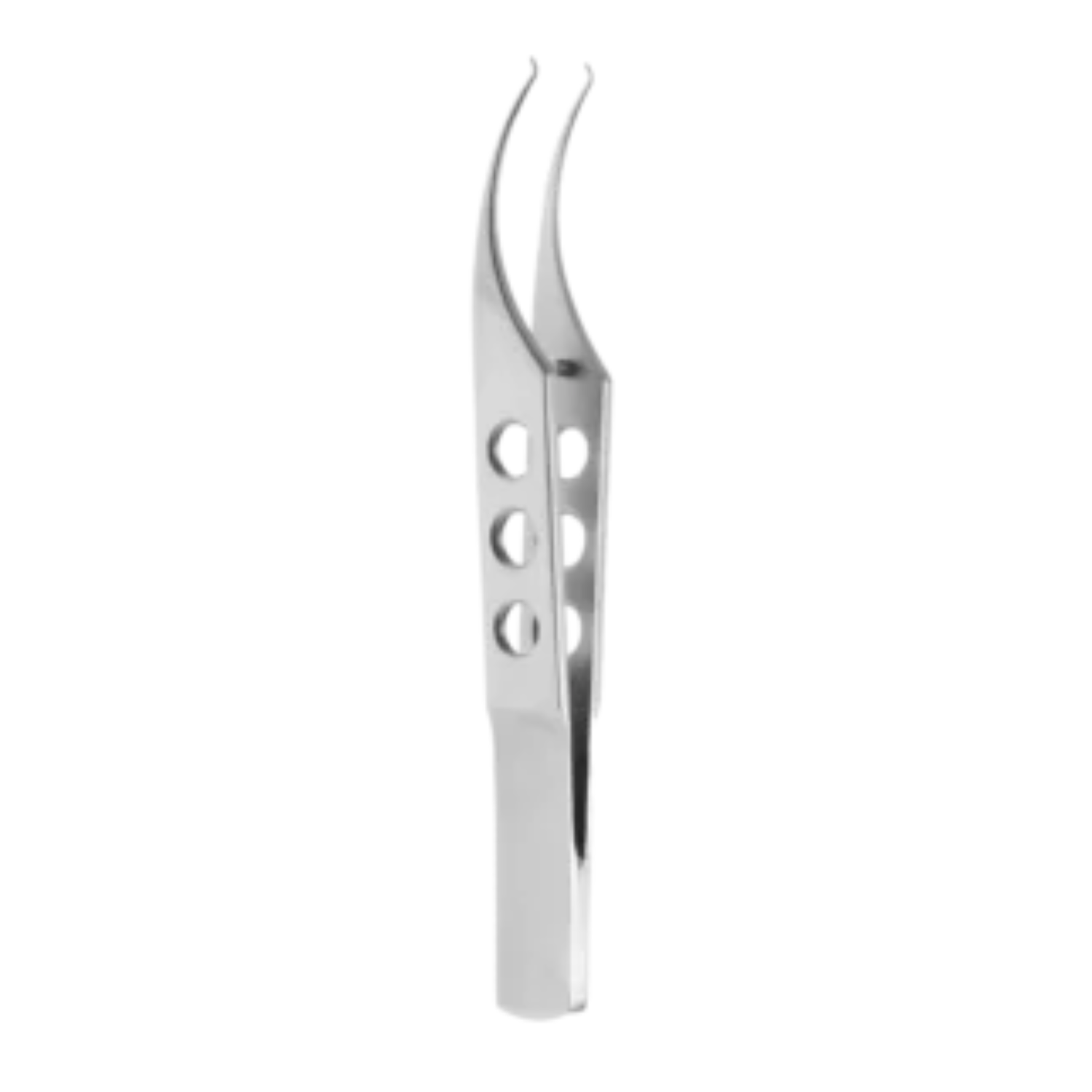 CURVED TOOTHED FORCEPS (WITH FLAT HANDLE)