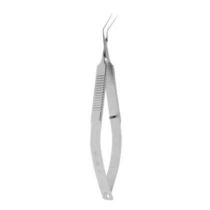 CAPSULORHEXIS FORCEPS (45° ANGLED THIN SHAFT WITH RIPPED CROSS-ACTION HANDLE)