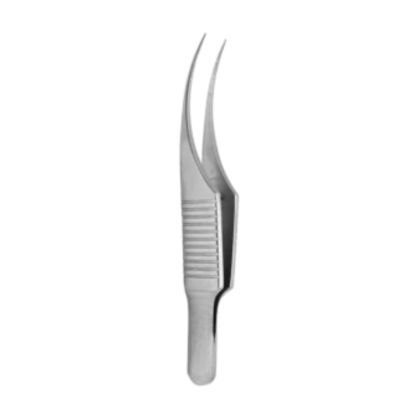 corneal-forceps-curved-with-dipped-serrated-handle