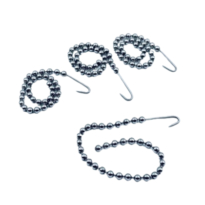 TUPPERS HAND TABLE, BALL CHAINS WITH HOOKS, 21CM